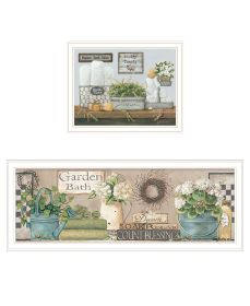 Trendy Decor 4U "Bath Time-Dream, Soak and Relax" Framed Wall Art for Living Room, Wall Art Print for Home Decor, Bedroom Wall Art by Pam Britton