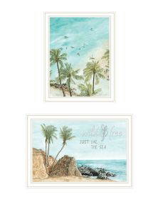 Trendy Decor 4U "Wild and Free" In the Ocean Breeze! Framed Wall Art for Living Room, Wall Art Print for Home Decor, Bedroom Wall Art by Cindy Jacobs