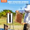 VEVOR Manual Honey Extractor, 3 Frames Honey Spinner Extractor, Stainless Steel Beekeeping Extraction, Honeycomb Drum Spinner with Lid