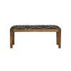 Black and White Upholstered Bench
