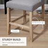 Modern Bar Stools, Tufted Upholstered Barstools, Pub Chairs with Back, Rubber Wood Legs for Kitchen, Dinning Room, Set of 2, Grey