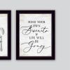 Trendy Decor 4U "Ready to Dine Humor" Framed Wall Art for Living Room, Wall Art Print for Home Decor, Bedroom Wall Art by Lettered & Lined
