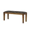 Black and White Upholstered Bench