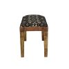 Black and White Upholstered Bench